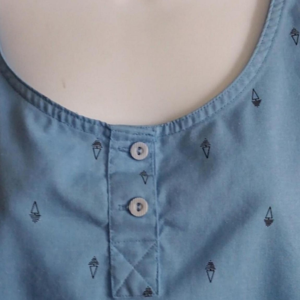Vintage Blue Sailboat Print Tank Top, Women's Large,  Summer, Casual Code - Picture 7 of 7